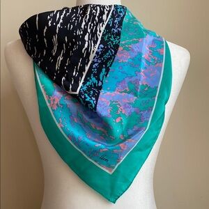 Honey Silk Scarf 80s Abstract